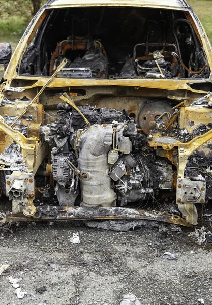 Detalhe Acidente Destruição Veículo Desastre Morte — Fotografia de Stock