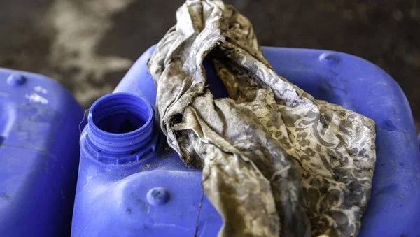 Plastic Bottle Used Oil Recycling Ecology — Stock Photo, Image