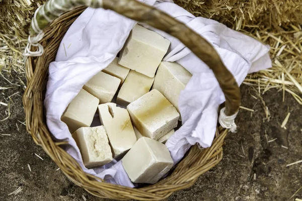 Detalhe Sabonetes Caseiros Cuidados Saúde Meio Ambiente — Fotografia de Stock