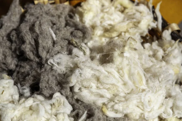 Raw Sheep Wool Detail Traditional Art — Foto de Stock