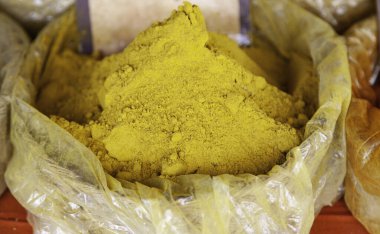 Tipik doğu baharatı, egzotik yiyecekler.