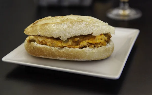 Typical Potato Omelette Sandwich — ストック写真