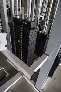 Detail of gym machine for bodybuilding