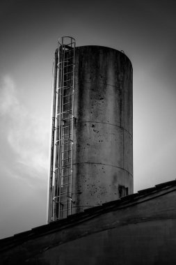 Industrial storage detail, exterior building