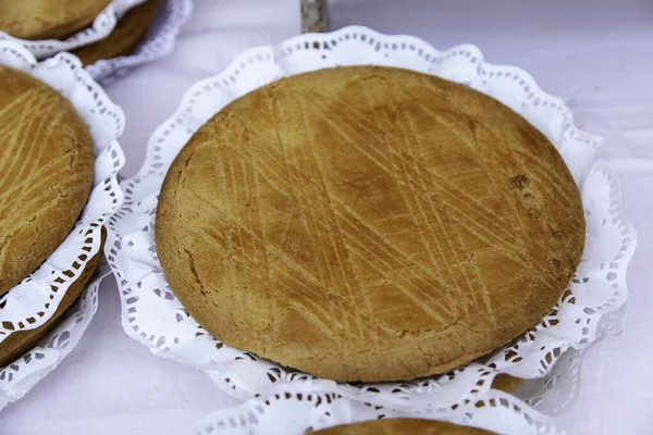 Detail Der Typischen Spanischen Kuchen Süßspeisen Dessert — Stockfoto