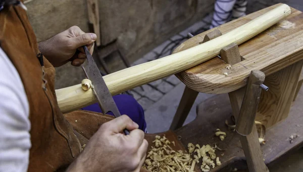 Detalle Del Arte Tradicional Madera Creación Con Madera —  Fotos de Stock