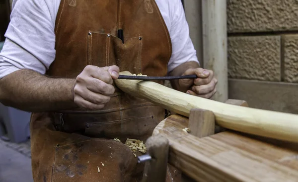 Detail of traditional wood art, creation with wood