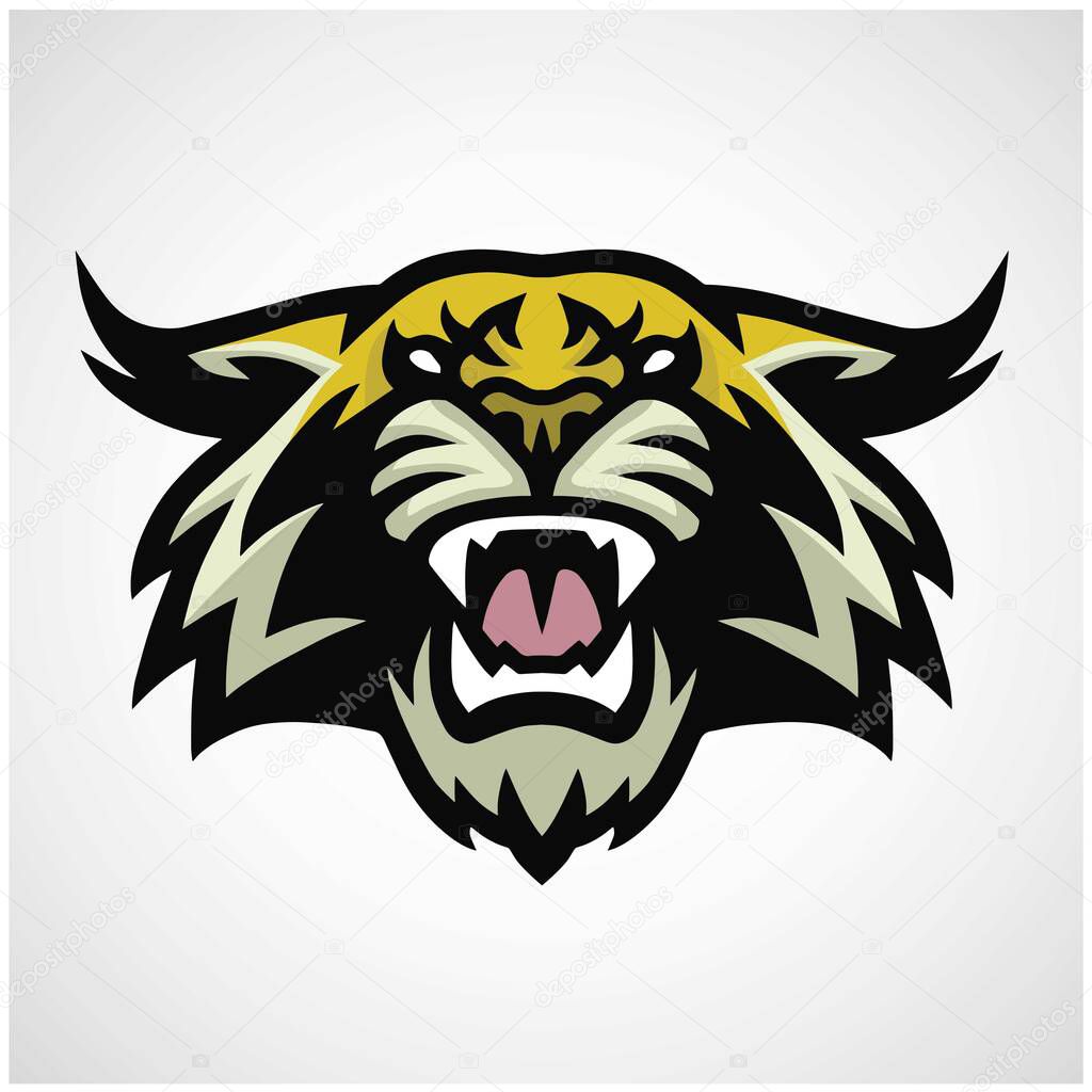 Lynx Wildcat Bobcat Tiger Big Cat Logo Mascot Vector Illustration