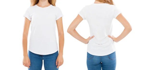 Immagine Ritagliata Della Donna Elegante Shirt Isolata Sfondo Bianco Vuoto — Foto Stock
