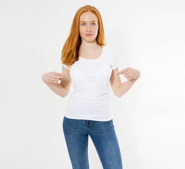 Shirt Design Reclame Concept Stijl Mode Indoor Shot Van Vrolijke — Stockfoto