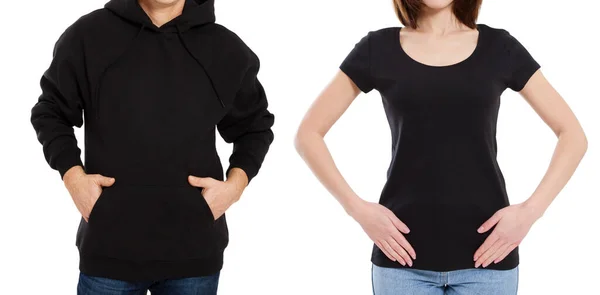 Hoodie Και Shirt Κοροϊδεύουν Μπροστά Δείτε Απομονωμένο Χώρο Αντίγραφο Άντρας — Φωτογραφία Αρχείου