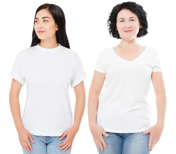 Teen Asiatico Donna Shirt Modello Fino Mezza Età Donna Tshirt — Foto Stock