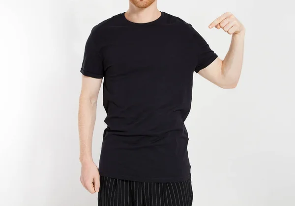 Skierowane Puste Shirt Izolowane Zbliżenie — Zdjęcie stockowe