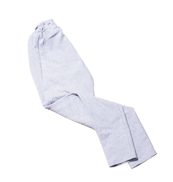 Dobrado Sweatpants Isolado Fundo Branco Fechar — Fotografia de Stock