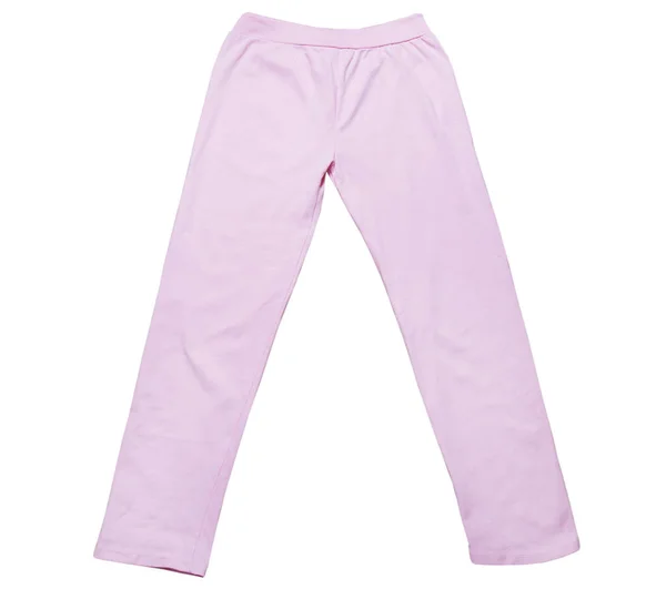 Femmes Rose Pantalon Sport Isolé Sur Fond Blanc — Photo