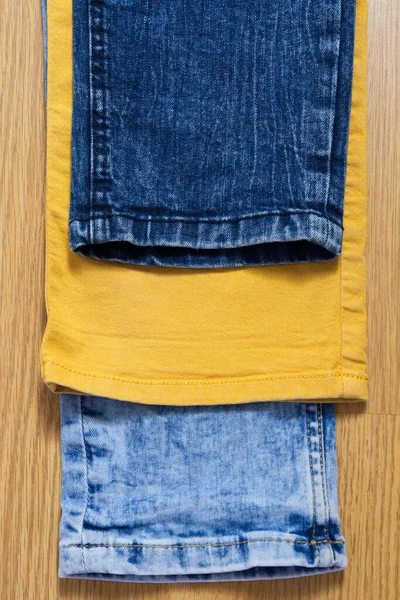 Diferentes Texturas Jeans Cerca Diferentes Texturas Denim Primer Plano —  Fotos de Stock