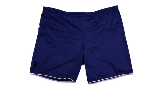 Pantalones Cortos Deportivos Azules Oscuros Aislados Pantalones Cortos Blancos Corriendo — Foto de Stock