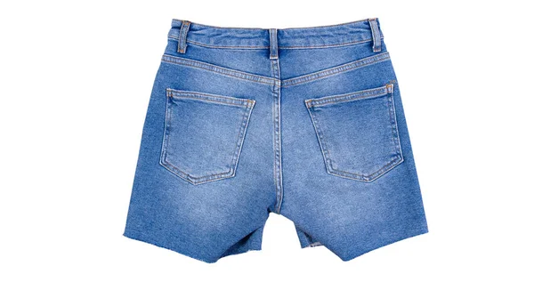 Los Pantalones Vaqueros Cierran Pantalones Cortos Jean Azul Con Fondo —  Fotos de Stock