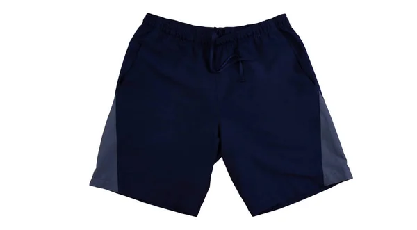 Pantaloni Sportivi Blu Scuro Isolati Sfondo Bianco — Foto Stock