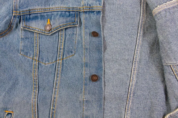 Denim Material Närbild Ovanifrån Jeans Material — Stockfoto