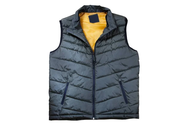 Gilet Isolato Sullo Sfondo Bianco Gilet Verde Vista Dall Alto — Foto Stock