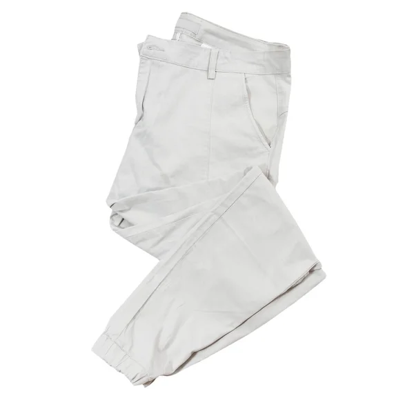 Pantalones Carga Aislados Blanco Pantalones Carga Plegados Sobre Fondo Blanco — Foto de Stock