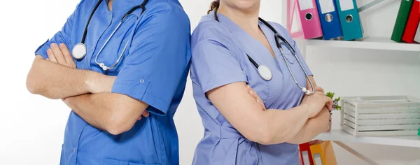 Tıp Doktorları Doktor Hemşire Tıp Bürosu Hastanesinde Sağlık Hizmetleri — Stok fotoğraf