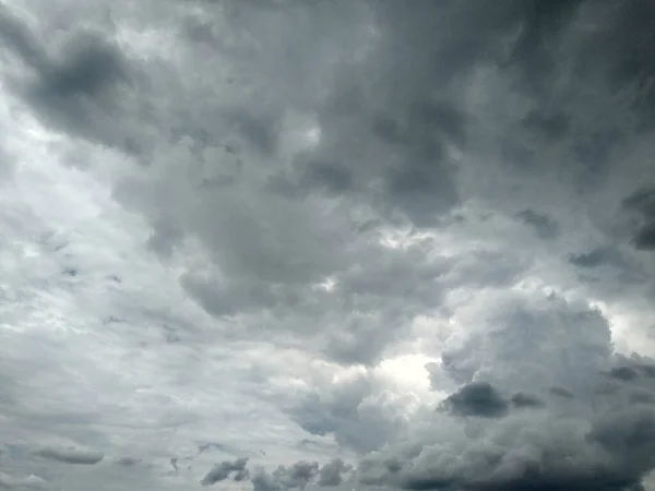 Blue Sky Clouds Background Overcast Texture Mock Copy Space Selective — Stock Photo, Image