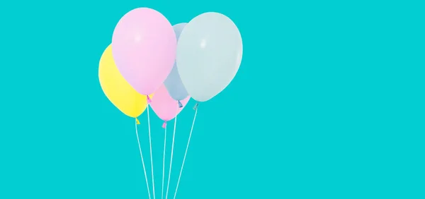 Bunch Colorful Balloons Background Copy Space — Stock Photo, Image