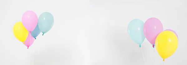 Барвисті Вечірні Кульки Фон Колаж Набір Святкування Свята Літня Концепція — стокове фото