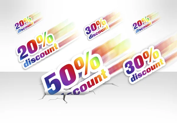 20,30,50 percent discount — Stock Photo, Image