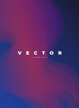 Mavi arkaplanda mor şeffaf soyut şekilli koyu renk vektör şablonu