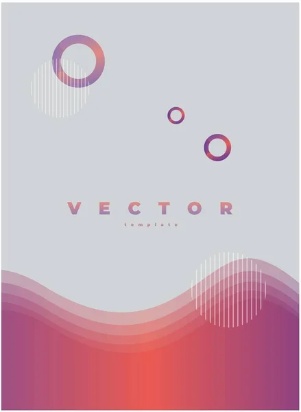 Modèle Vectoriel Tendance Minimaliste Pour Flyer Avec Fond Gris Cercles — Image vectorielle