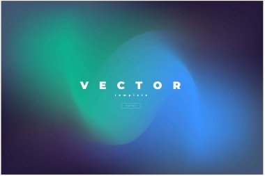 Çarpık yeşil ve mavi renkleri olan minimalist bulanık tasarım