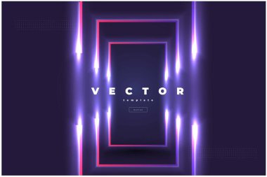 Koyu arkaplanda parlaklık çerçevesi