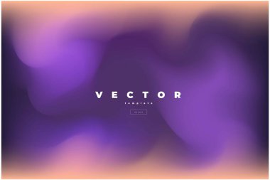 Bulanık mor ve turuncu arkaplanlı modaya uygun minimalist vektör tasarımı