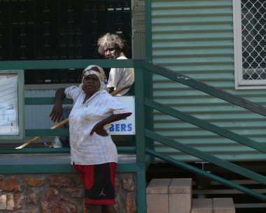 Avustralya Aborjinleri - gezegendeki en temiz ırklardan biri. Kasım 19, 2007 mataranka, northern territory, australi