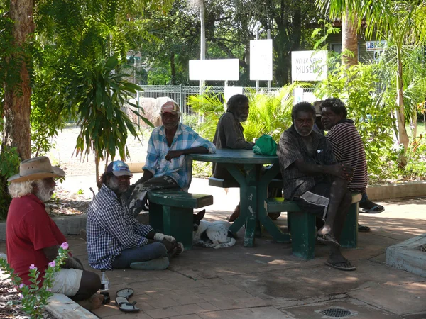 Avustralya Aborjinleri - gezegendeki en temiz ırklardan biri. Kasım 19, 2007 mataranka, northern territory, australi