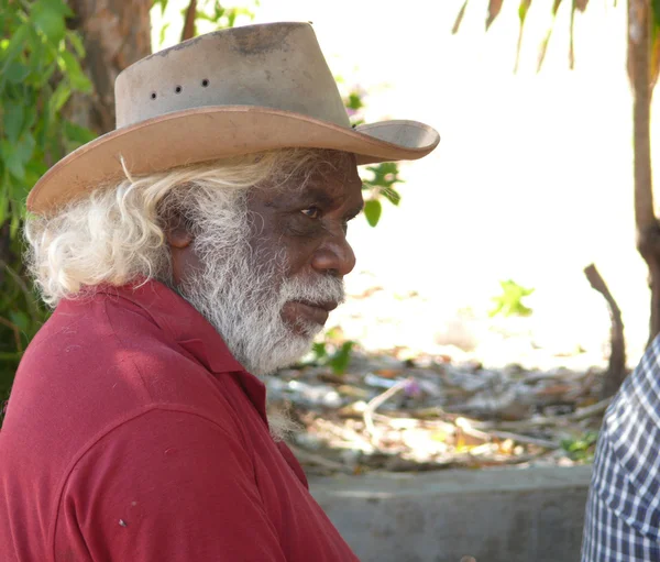 Avustralya Aborjin - gezegendeki en temiz ırklardan biri. Kasım 19, 2007 mataranka, northern territory, Avustralya