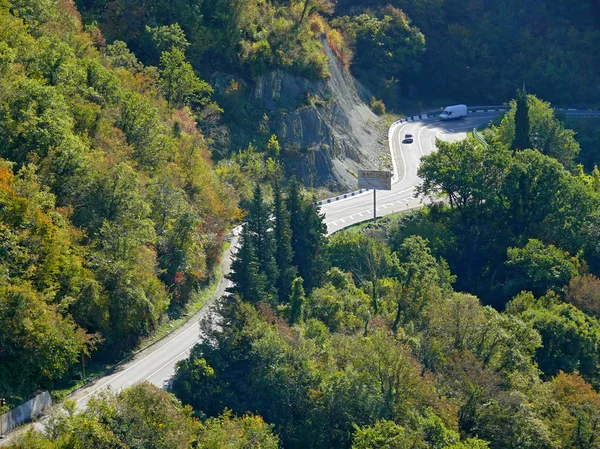 Estrada serpentina em Sochi . — Fotografia de Stock