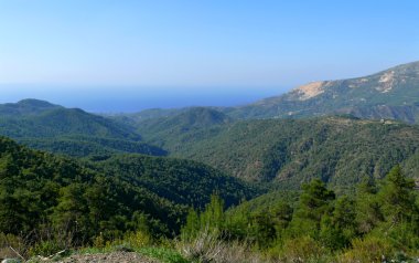 Suriye. dağlar, manzara. Akdeniz.