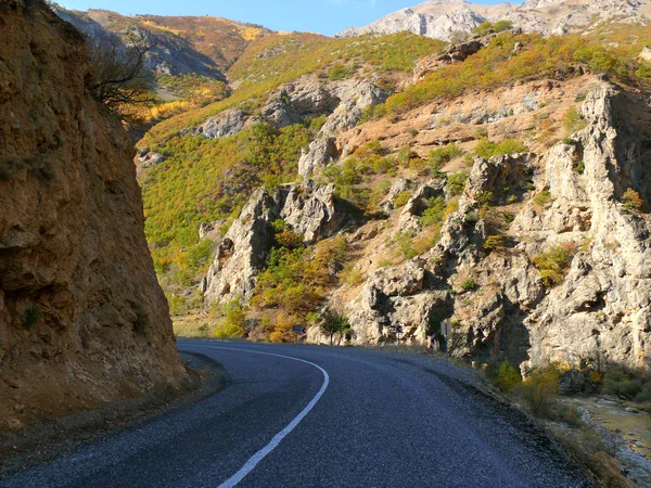 土耳其。山。自然景观。蛇纹石的道路. — 图库照片