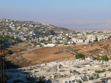 amman, Ürdün - 6 Kasım 2008 yılında şehrin umudu. bir yükseklikten kenti. mimari yapılar.