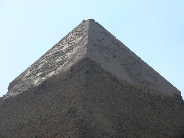 Egyptiska pyramid närbild i giza, Egypten - 11 oktober, 2008. — Stockfoto