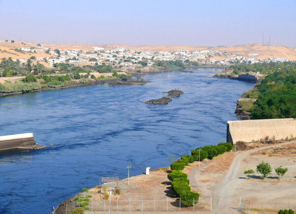 Africa, Egypt. Aswan hydro-electric power station.