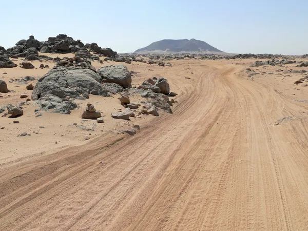 La strada tra Wadi Halfa e Khartoum . — Foto Stock