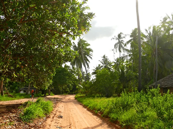 Lindi, tanzania - desember 2, 2008: okänd kvinna går den — Stockfoto