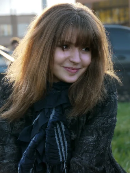 Portrait of a beautiful, happy girl, closeup. — Stock Photo, Image