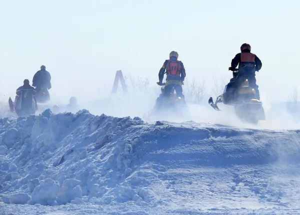 Corsa di fondo sulla neve . — Foto Stock