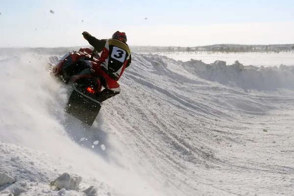 Carrera a campo traviesa de nieve. —  Fotos de Stock